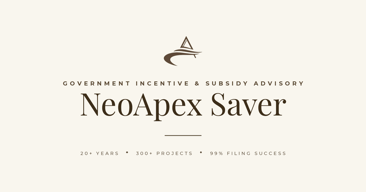 NeoApex Saver — Government Incentive & Subsidy Advisory